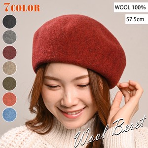 Hats & Cap Ladies A/W Thick Solid type Wool Beret Beret Unisex Wool