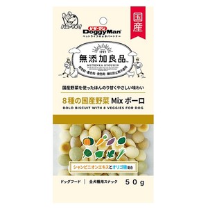 [ドギーマンハヤシ] 無添加良品　8種の国産野菜MIXボーロ　50g