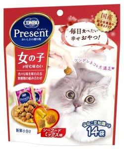 [日本ペットフード]コンボ　プレゼント　キャット　おやつ　女の子　シーフードミックス味42g