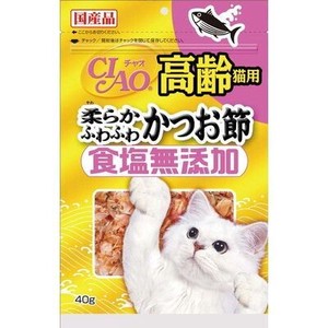 [いなばペットフード] チャオ　食塩無添加　高齢猫用　柔らかふわふわかつお節　40g
