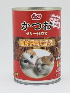 [ペットライブラリー] BKC‐024　ビックリ　猫缶かつおささみ入り複数飼育向け400g