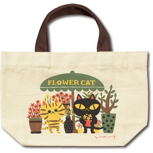 【アート雑貨】糸井忠晴　コットンランチバッグ　FLOWER CAT