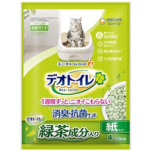 [ユニ･チャーム] デオトイレ　飛散らない緑茶成分入り消臭・抗菌サンド　4L