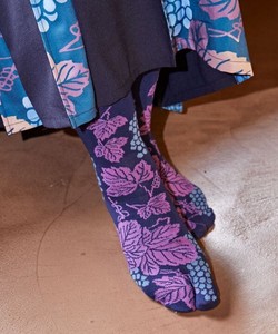 【日本製】【カヤ】葡萄 足袋型くつ下23〜25cm ○3D展 足袋靴下