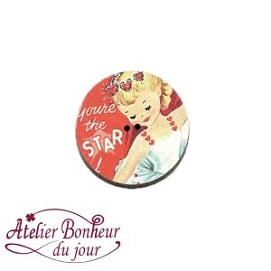 フランス製　木製ボタン　アトリエ ボヌール ドゥ ジュール 【YOU'RE THE STAR】2022秋冬新作