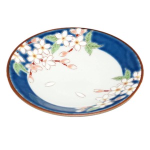 Kutani ware Seikou-kiln Plate Cherry Blossoms 4.6-go Made in Japan