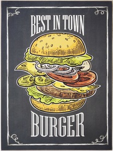 ウッドボード ［BEST IN TOWN BURGER］＜ハンバーガー＞