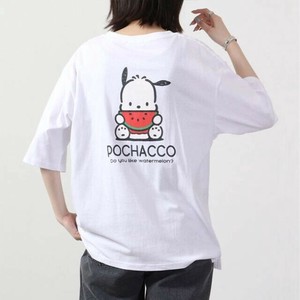 ポチャッコ サンリオキャラクターズ ビック Tシャツ 半袖 バック プリント フルーツ