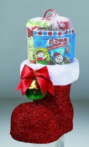 クリスマス・ラメブーツ（大）お菓子入 6-51