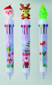 ※202412月在庫有 クリスマス10色カラーボールペン 10-51