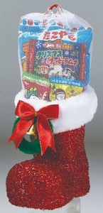 クリスマス・ラメブーツ（中）お菓子入 6-52