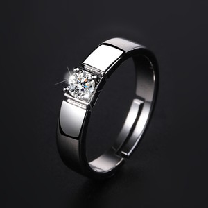 メンズ リング ダイヤ 指輪 シンプル ビジネス 婚約 ギフト サイズ調節可 BQ420