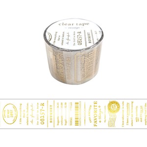 Washi Tape Receipt Clear Tape Foil Stamping 30mm Width