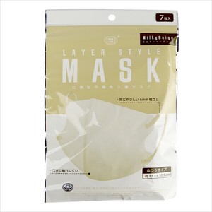 レイヤースタイルマスク　7枚入　ミルキーベージュ 【 マスク 】