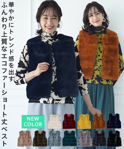 Eco Fur Fur Color Short Vest 4 4 6 4 2