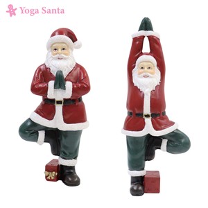 【楽しいクリスマスを迎える☆】ヨガサンタLサイズ インテリアクリスマス雑貨