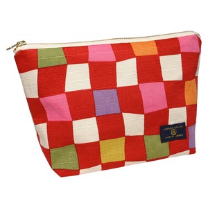 Pouch Red Checkered Pattern