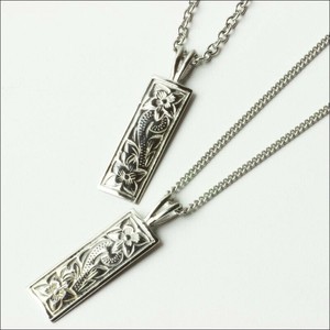 ハワイアンプレートトップ ペンダントサージカルステンレス  スクエア  アクセサリー