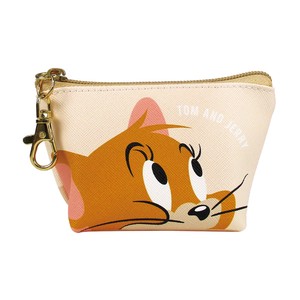 Tom and Jerry Triangle Mini Pouch Beige