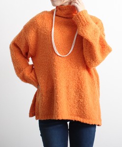 Gigging High Neck Knitted Top Boucle