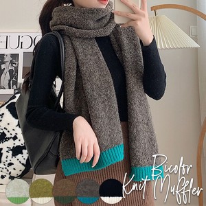 Bi-Color Knitted Scarf