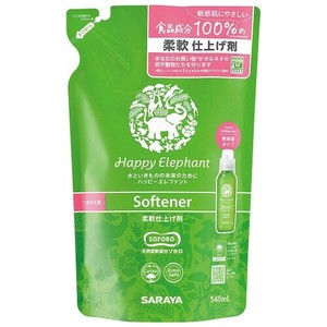 サラヤ ハッピーエレファント 柔軟仕上げ剤 詰替用（540mL）