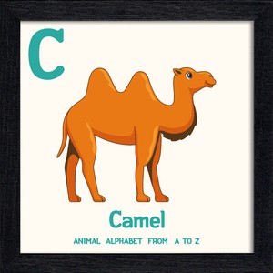 置き掛け兼用 アートパネル Animal Alphabet Camel