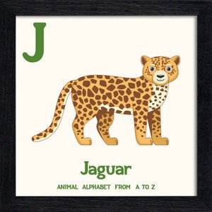 置き掛け兼用 アートパネル Animal Alphabet Jaguar