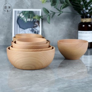 木 丸い鉢 茶碗 BQ444