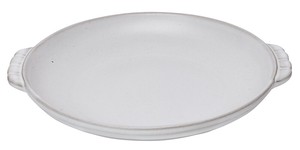直火楽卓8号陶板（白）【萬古焼】【陶器 食器 耐熱陶板 耐熱食器】