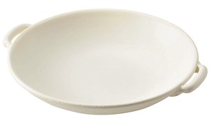 直火耳付陶板（ホワイト）【萬古焼】【耐熱陶板 陶板 耐熱 陶器】