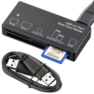マルチカードリーダー 55メディア対応 USB3.2Gen1 ブラック