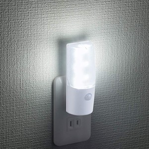 明暗・人感センサー式ナイトライト 屋内用 白色LED