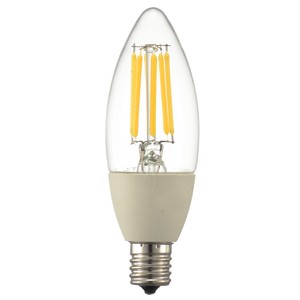 LEDフィラメントタイプシャンデリア球 E17 60形相当 電球色 調光器対応