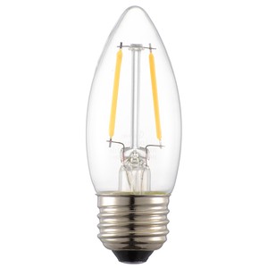 LEDフィラメントタイプシャンデリア球 E26 25形相当 電球色 調光器対応