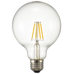 LEDフィラメントタイプボール球 E26 40形相当 電球色 調光器対応