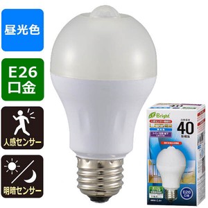 LED電球 E26 40形相当 人感明暗センサー付 昼光色