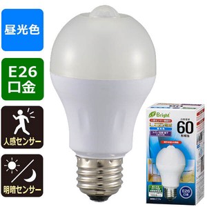 LED電球 E26 60形相当 人感明暗センサー付 昼光色