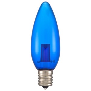 LEDシャンデリア形装飾用/C32/E17/1.2W/1lm/クリア青色