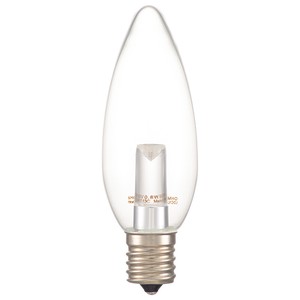 LED電球 シャンデリア電球形 E17/0.8W クリア昼白色