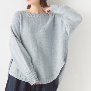 Sweater/Knitwear Pullover Round-hem