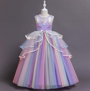 Kids Mesh Rainbow Bonbon Princes Dress 883