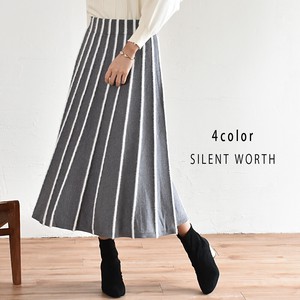Fur Stripe Knitted Skirt