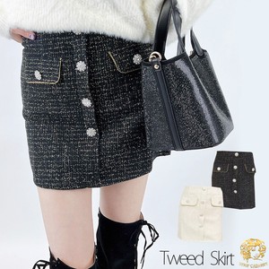 Stocks Skirt Tweed Skirt Mini Skirt Checkered A/W Korea 2 3 2 8 1