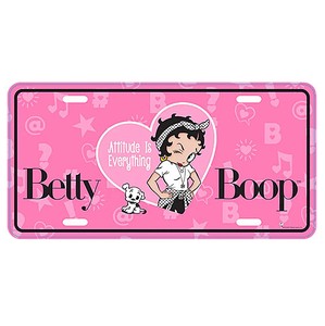 【Betty Boop】アルミニウム サイン LICENSE PLATE Attitude BB-MSP-LP-BB6257