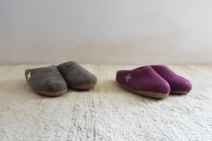室内鞋 女士 拖鞋 毛毡