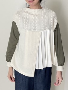 Cable Pleats Pullover