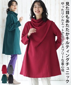 Kilting Long Sleeve Turtle Switching A line Tunic 4 6 8
