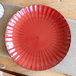 24cm丸皿 ROOTS風雅 紅