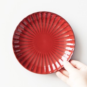 16.5cm丸皿 ROOTS風雅 紅